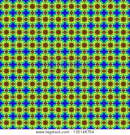 Flower and square seamless pattern. Fashion graphic background design. Modern geometric stylish abstract texture. Colorful template 4 prints textiles wrapping wallpaper website VECTOR illustration
