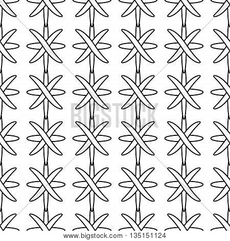 Lines and cross seamless pattern. Fashion graphic background design. Modern geometric stylish abstract texture. Monochrome template 4 prints textiles wrapping wallpaper website VECTOR illustration