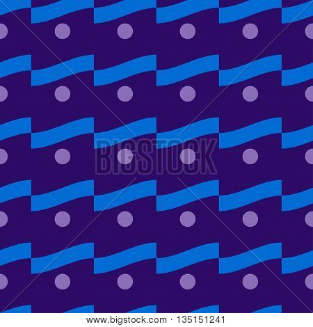 Wave and polka dot seamless pattern. Fashion graphic background design. Modern geometric stylish abstract texture. Colorful template 4 prints textiles wrappingwallpaper website VECTOR illustration