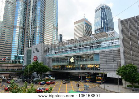 HONG KONG - NOV 9: Hong Kong One International Finance Centre (IFC1) building, IFC Mall and Central Metro Station on Nov 9, 2015 in the Hong Kong Island, Hong Kong.