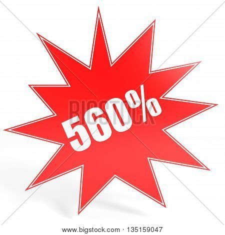 Discount 560 Percent Off. 3D Illustration.