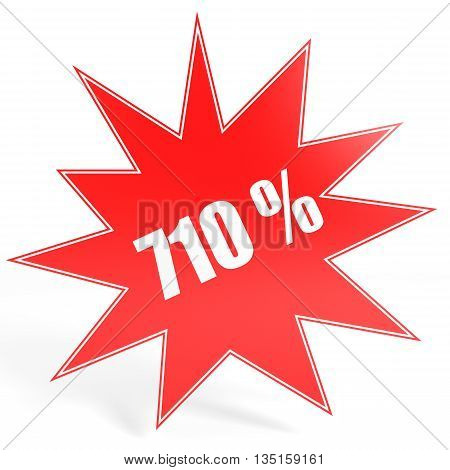 Discount 710 Percent Off. 3D Illustration.