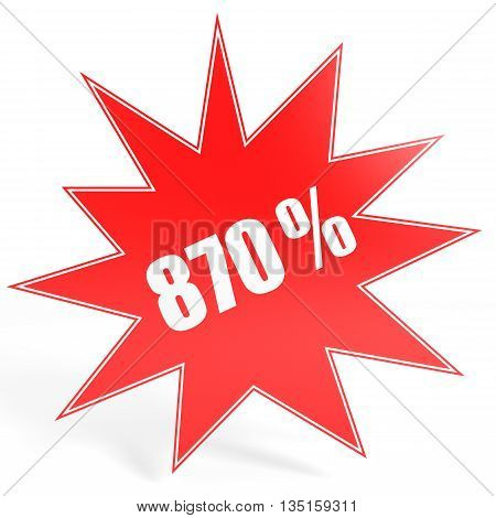 Discount 870 Percent Off. 3D Illustration.