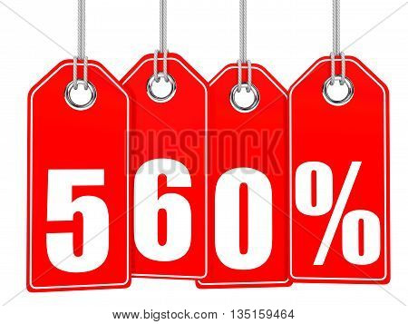 Discount 560 Percent Off. 3D Illustration.