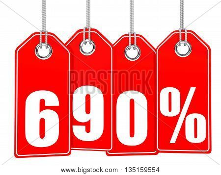 Discount 690 Percent Off. 3D Illustration.
