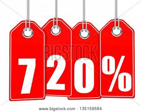 Discount 720 Percent Off. 3D Illustration.