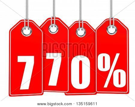 Discount 770 Percent Off. 3D Illustration.