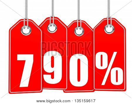 Discount 790 Percent Off. 3D Illustration.