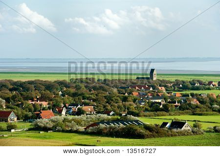 Typisk hollandske landsby Hollum