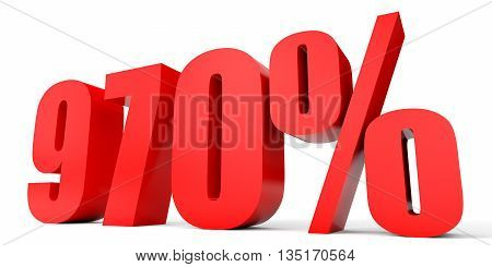 Discount 970 Percent Off. 3D Illustration.