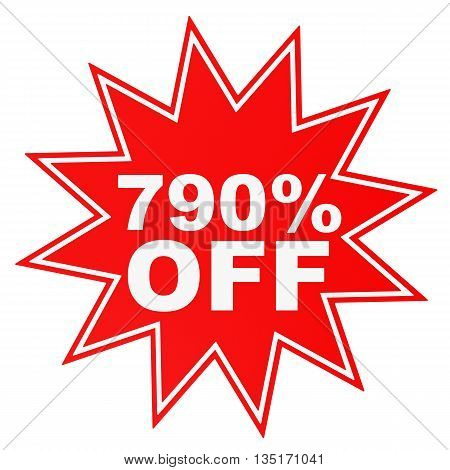 Discount 790 Percent Off. 3D Illustration.