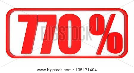 Discount 770 Percent Off. 3D Illustration.