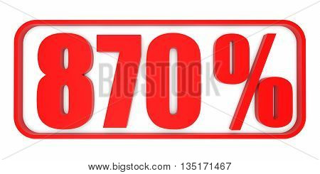 Discount 870 Percent Off. 3D Illustration.