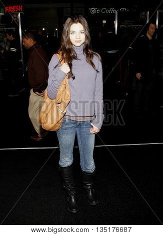 India Eisley at the Los Angeles premiere of 'Faster' held at the Grauman's Chinese Theater in Hollywood, USA on November 22, 2010.