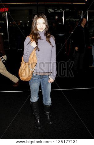 India Eisley at the Los Angeles premiere of 'Faster' held at the Grauman's Chinese Theater in Hollywood, USA on November 22, 2010.