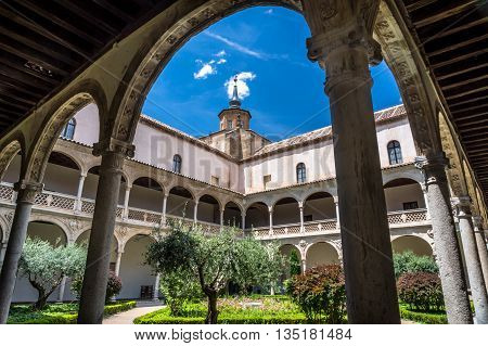 A beautiful European court yard in Toledo, Spain