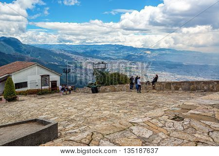 People On Monserrate Mountain
