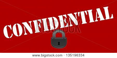 Stamp with word confidential inside vector illustration