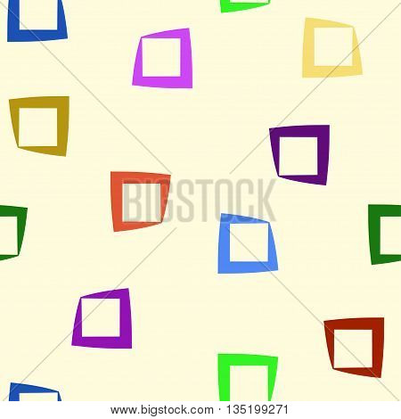 Square chaotic seamless pattern. Fashion graphic background design. Modern geometric stylish abstract texture. Colorful template for prints textiles wrapping wallpaper website VECTOR illustration