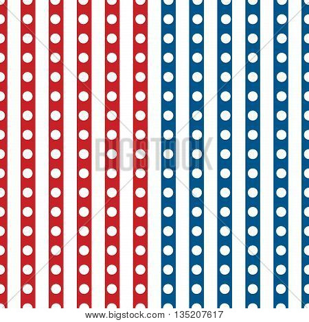 Happy Independence Day seamless pattern vector. Memorial day. 4th of July. Set of American backgrounds. Collection of seamless patterns in traditional red, blue and white colors. USA flag vector.
