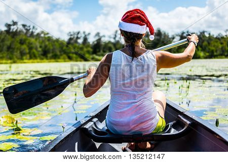 Christmas canoe trip on the Noosa everglades
