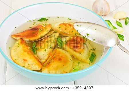 Gedza Japanese Dumplings in the Broth Studio Photo