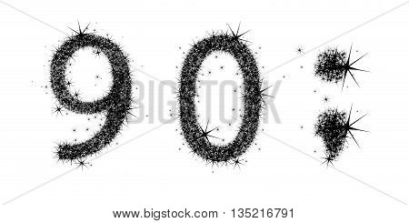 two black numbers and a semicolon on a white background
