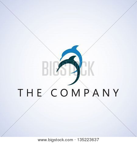 dolphin logo signs design ideas on background