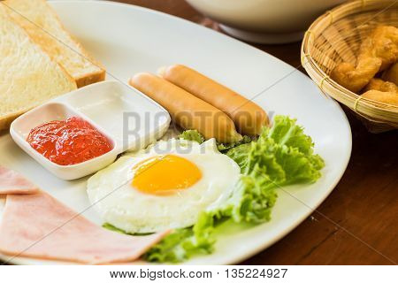 Breakfast With Fried Eggs
