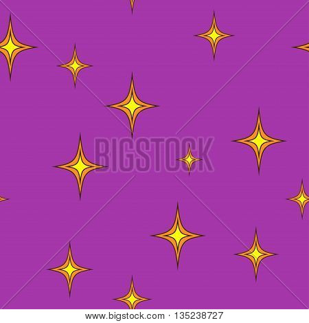 Stars chaotic seamless pattern. Fashion graphic background design. Modern stylish abstract texture. Colorful template for prints textiles wrapping wallpaper website etc. Stock VECTOR illustration