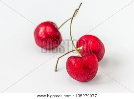 Group of fresh cherry in stuido shot