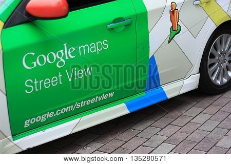 BANGKOK,THAILAND - JULY 16: A Google Maps car on view in central Bangkok as the internet giant announces the Thai capital has been added to its Street View utility on July 16,2013 in Bangkok,Thailand.
