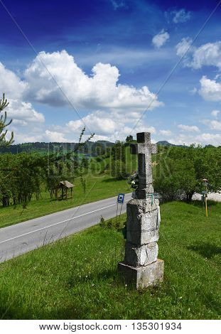 Mountains Pieniny in Slovakia and Poland in June
