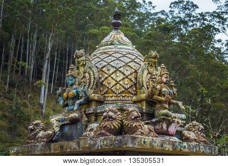 Highly detailed image of Seetha Amman Hindu temple Sri Lanka