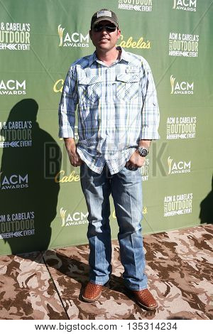 ARLINGTON, TX - APR 18: Singer Casey Donahew attends the ACM & Cabela'??s Great Outdoor Archery Event at the Texas Rangers Youth Ballpark on April 18, 2015.