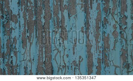 texture beautiful metal fence blue with peeling paint