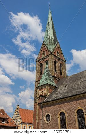 Tower Of The Bonifatius Church In Lingen