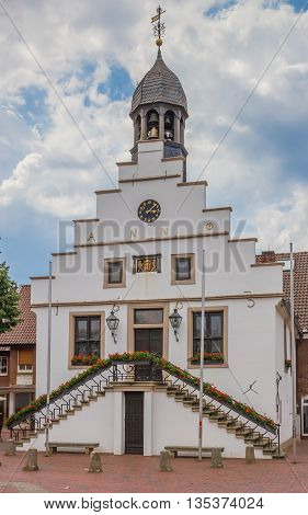 Historical Town Hall In The Center Of Lingen