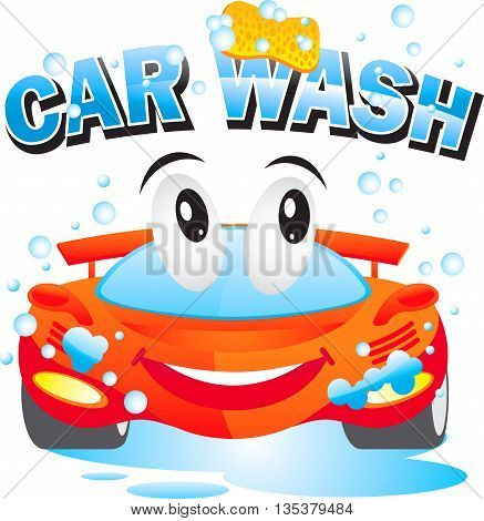 car wash design template logo drops water