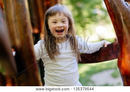 People with down sydrome are equally happy walking in nature