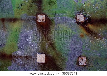 Rust on steel is grunge paint on metal backgroundBackground with Rust on steel.
