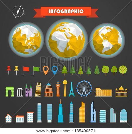 Infographic elements template. Different infographic elements