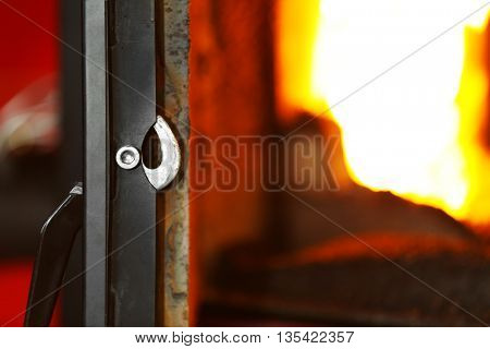 Solid-fuel boiler in the boiler room