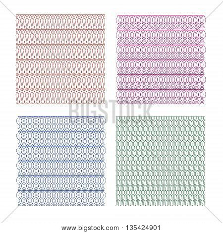 vector template design of certificate with guilloche pattern (watermarks),
