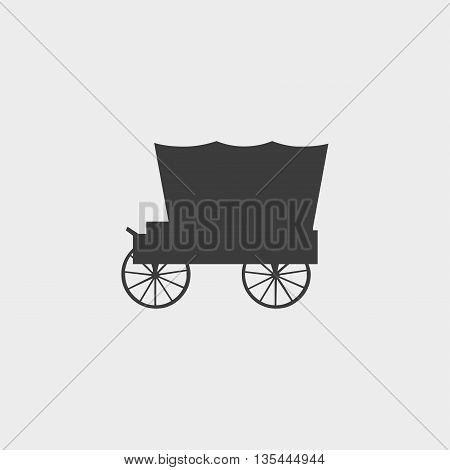 Carriage icon Car Icon in a flat design in black color. Vector illustration eps10