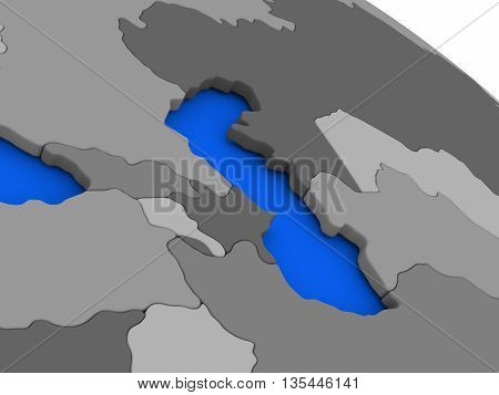 Caucasus Region On Political Earth Model