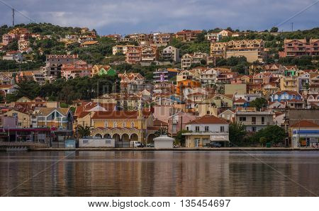 Picturesque View Of City Of Argostoli On Lakeside
