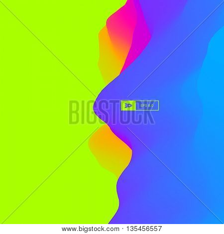 3D Abstract Background. Dynamic Effect. Futuristic Technology Style. Motion Vector Illustration. 