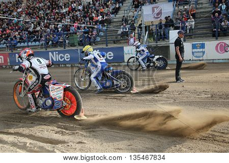 Speedway Riders On The Track