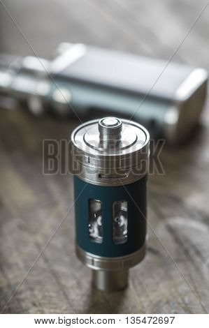 Advanced personal vaporizer or e-cigarette close up